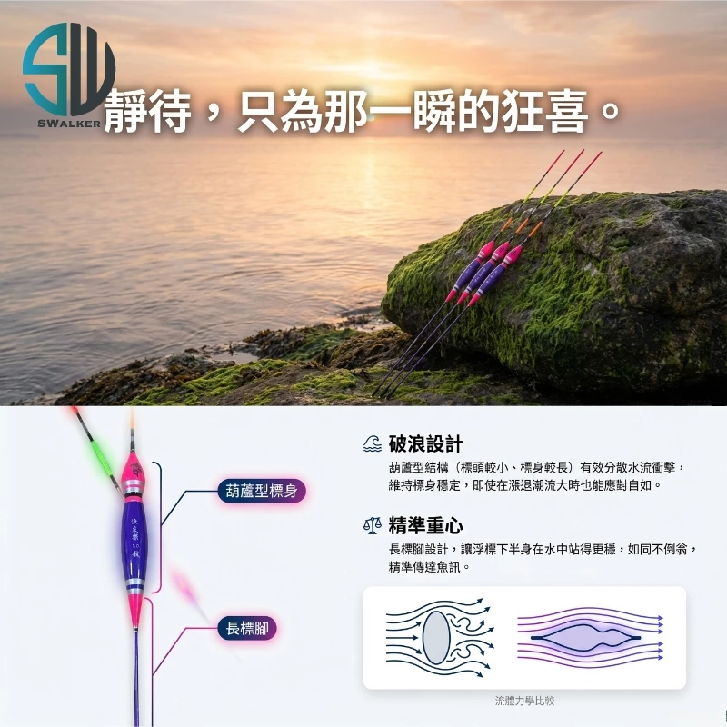 漁友樂 葫蘆型磯釣電子浮標 1.0–5.0錢（第 3 張）