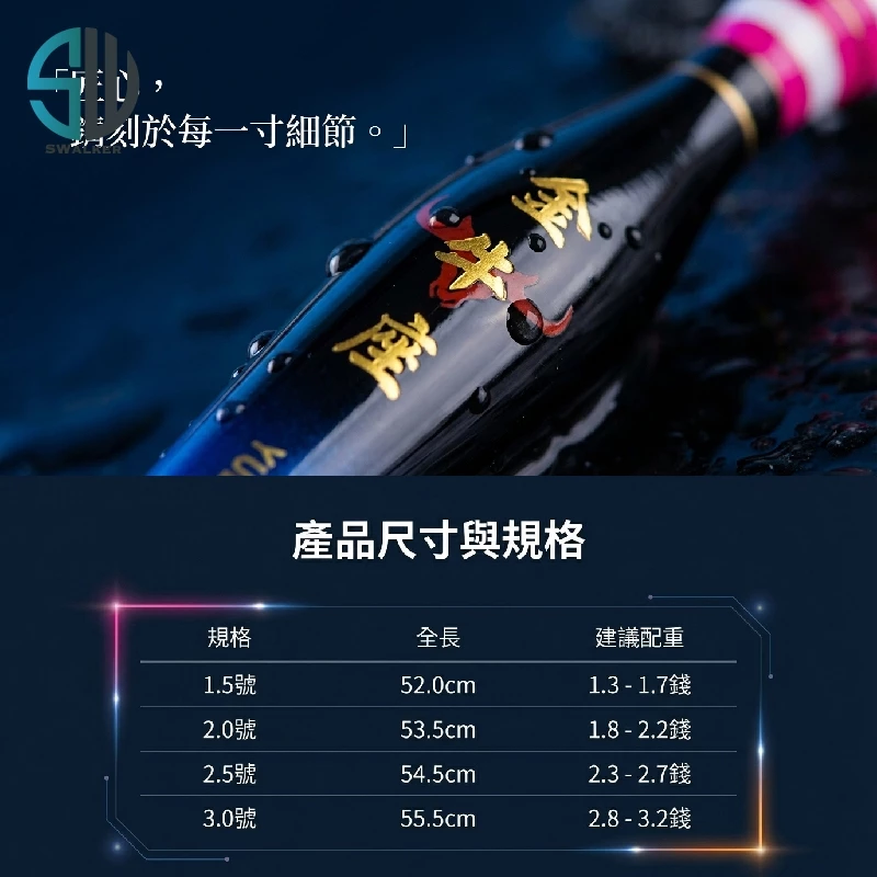 金牛座 葫蘆型磯釣電子長標 1.5–3.0號（第 3 張）