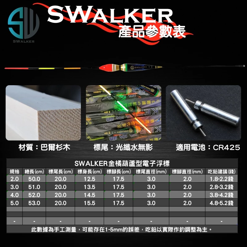 金橘葫蘆型 磯釣電子浮標 彈簧標腳 2.0–5.0錢（第 3 張）