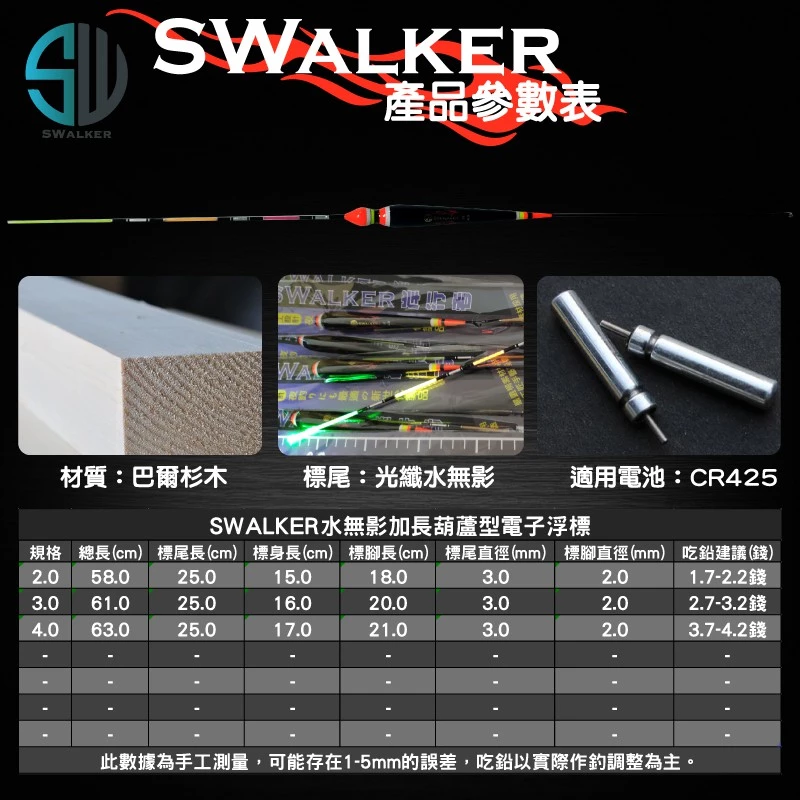 水無影 加長葫蘆型磯釣電子浮標 2.0–5.0錢（第 3 張）