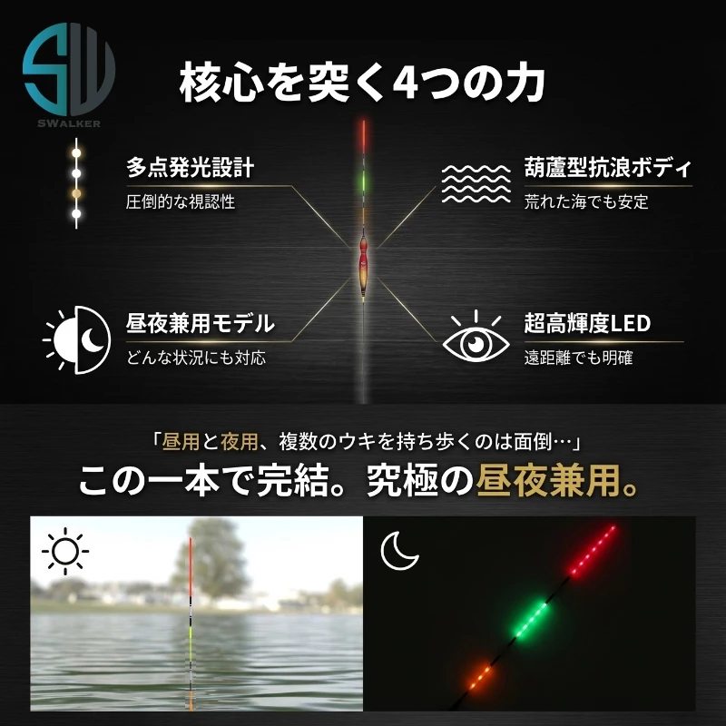 海神之光 葫蘆型抗浪 多LED電子浮標 1.0–4.0錢（第 2 張）