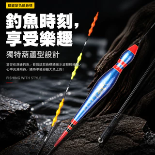 變色龍塗裝 葫蘆型珠尾磯釣長標 1.0–4.0錢