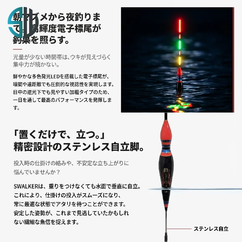 葫蘆型 鋼腳自立磯釣電子浮標 1.5–3.0錢（第 5 張）