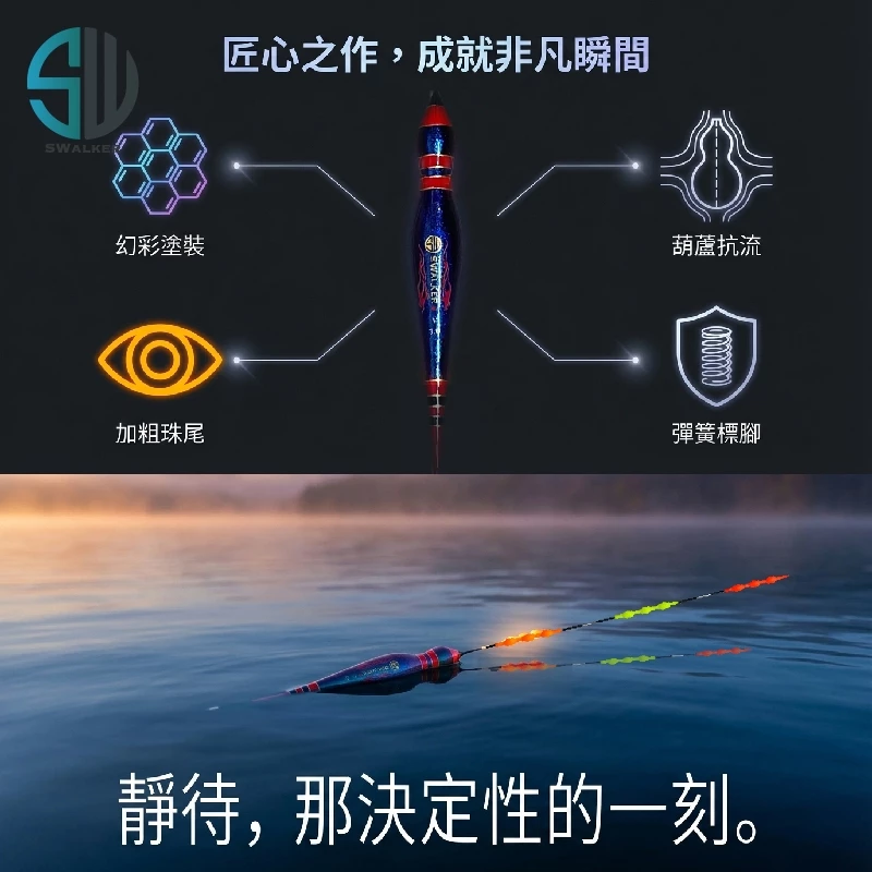 螳螂變色龍 葫蘆型磯釣長標 彈簧標腳 1.0–4.0錢（第 3 張）