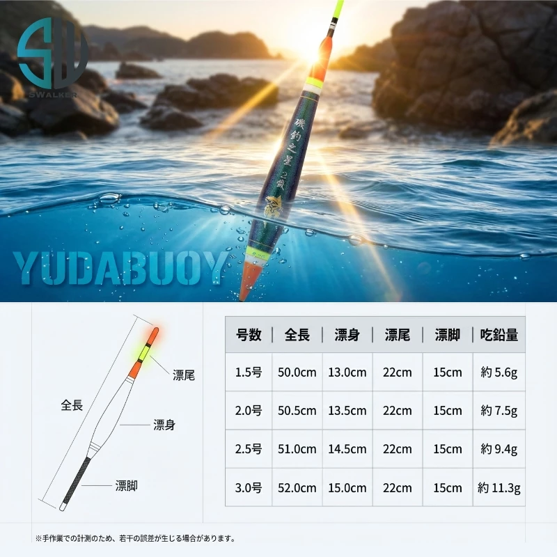 磯釣之星 直感型日間浮標 變色龍塗裝 1.5–3.0錢（第 2 張）
