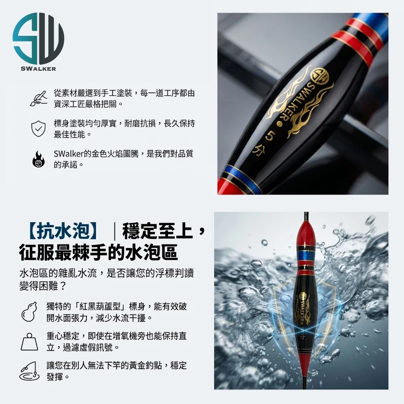 SWalker 釣蝦天平專用-紅黑葫蘆型電子蝦標（第 2 張）